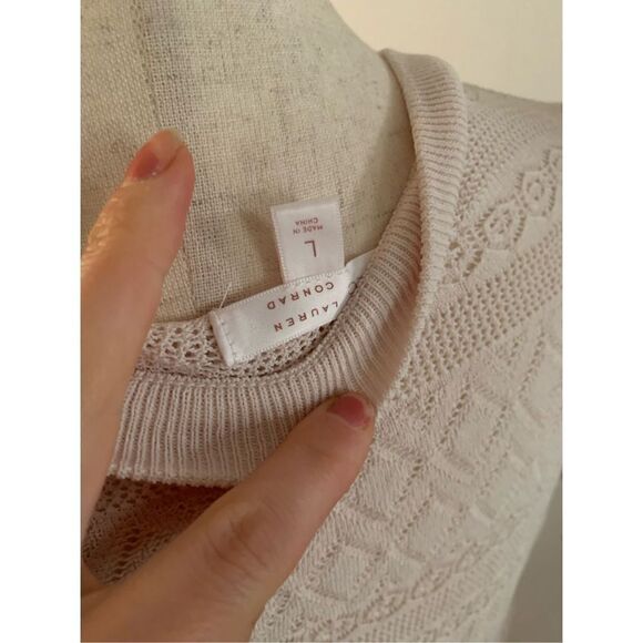 Lauren Conrad, pink size large sweater, no shoulders - Picture 5 of 5